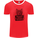 Bad Kitty New York City Police Dept. Mens Ringer T-Shirt FotL Red/White