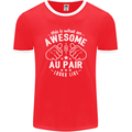 This Is What an Awesome Au Pair Looks Like Mens Ringer T-Shirt FotL Red/White