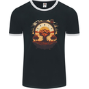 Apocalyptic Time Bomb Climate Change Gothic Mens Ringer T-Shirt FotL Black/White