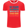 52nd Birthday 52 Year Old Mens Ringer T-Shirt FotL Red/White