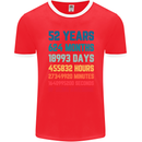 52nd Birthday 52 Year Old Mens Ringer T-Shirt FotL Red/White