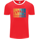 Wakeboarder Water Sports Wakeboarding Mens Ringer T-Shirt FotL Red/White