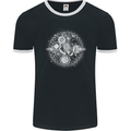 Universe Clock Cosmos Planets Space Mens Ringer T-Shirt FotL Black/White