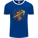 A Sagittarius Female Archer Star Sign Zodiac Mens Ringer T-Shirt FotL Royal Blue/White