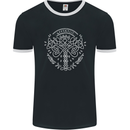 Viking Yggdrasil Tree Norse Mythology Thor Mens Ringer T-Shirt FotL Black/White
