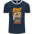 Space Cadet Explore the Galaxy Astronaut Mens Ringer T-Shirt FotL Navy Blue/White