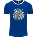 Nordic Man With Beard Funny Viking Mens Ringer T-Shirt FotL Royal Blue/White