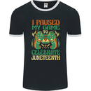 Juneteenth Gamer Gaming Video Games Mens Ringer T-Shirt FotL Black/White