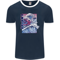 Surfing Axoloti Surfer Mens Ringer T-Shirt FotL Navy Blue/White