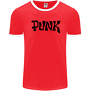 Punk As Worn By Mens White Ringer T-Shirt Red/White
