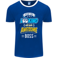 You're Looking at an Awesome Boss Mens Ringer T-Shirt FotL Royal Blue/White