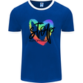 Stop Homophobia Gay Pride Day Awareness Mens White Ringer T-Shirt Royal Blue/White