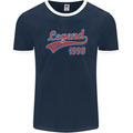 Legend Since 25th Birthday 1998 Mens Ringer T-Shirt FotL Navy Blue/White