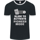 Christian Pioneer Mode Funny Christianity Mens Ringer T-Shirt FotL Black/White