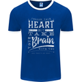 Take Your Heart With You Slogan Mens Ringer T-Shirt FotL Royal Blue/White