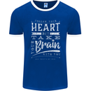 Take Your Heart With You Slogan Mens Ringer T-Shirt FotL Royal Blue/White