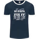 If Papa Cant Fix It Fathers Day Tradesman Mens Ringer T-Shirt FotL Navy Blue/White