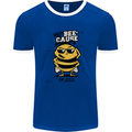 Why? Bee-Cause I'm Cool Funny Bee Mens Ringer T-Shirt FotL Royal Blue/White