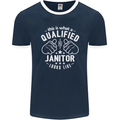 This Is What a Qualified Janitor Looks Like Mens Ringer T-Shirt FotL Navy Blue/White