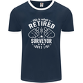 This Is What a Retired Surveyor Looks Like Mens Ringer T-Shirt FotL Navy Blue/White