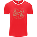 Bikers Speedway Racing Mens Ringer T-Shirt FotL Red/White