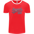 Legend Since 42nd Birthday 1981 Mens Ringer T-Shirt FotL Red/White