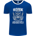 Honk Guns Fired From a Motorcycle Biker Mens Ringer T-Shirt FotL Royal Blue/White