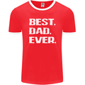 Best Dad Ever Funny Father's Day Mens Ringer T-Shirt FotL Red/White