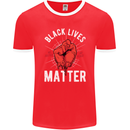 Black Lives Matter Mens Ringer T-Shirt FotL Red/White
