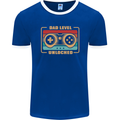 New Dad Father Gaming Gamer Baby Mens Ringer T-Shirt FotL Royal Blue/White