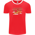 Gyrocopter Rather Be Flying Mens Ringer T-Shirt FotL Red/White