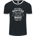 This Is What a Qualified Boss Looks Like Mens Ringer T-Shirt FotL Black/White