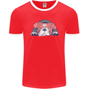 Dogs English Bulldog Mens Ringer T-Shirt FotL Red/White