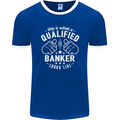 This Is What a Qualified Banker Looks Like Mens Ringer T-Shirt FotL Royal Blue/White