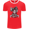 Muay Thai The Beast MMA Mixed Martial Arts Mens Ringer T-Shirt FotL Red/White