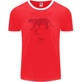 Chinese Zodiac Shengxiao Year of the Tiger Mens Ringer T-Shirt FotL Red/White