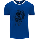 Odin the Viking on Horseback Valhalla Gods Mens Ringer T-Shirt FotL Royal Blue/White