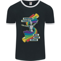 LGBT Surround Yourself Gay Pride Colours Mens Ringer T-Shirt FotL Black/White