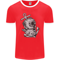 Scuba Diving Anchor Diver Sailing Sailor Mens Ringer T-Shirt FotL Red/White