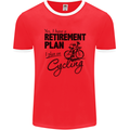 Cycling Retirement Plan Cyclist Bicycle Mens Ringer T-Shirt FotL Red/White