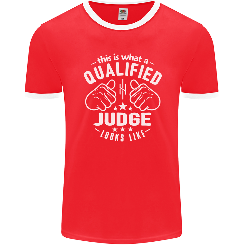 This Is What a Qualified Judge Looks Like Mens Ringer T-Shirt FotL Red/White