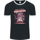A Rat Born To Be a Unicorn Funny Mens Ringer T-Shirt FotL Black/White