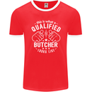 This Is What a Qualified Butcher Looks Like Mens Ringer T-Shirt FotL Red/White
