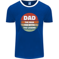 Father's Day Dad  the Man Myth Legend Funny Mens Ringer T-Shirt FotL Royal Blue/White