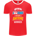 You're Looking at an Awesome Manager Mens Ringer T-Shirt FotL Red/White