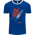 Dirt Rider Motocross MotoX Bike Motosports Mens Ringer T-Shirt FotL Royal Blue/White