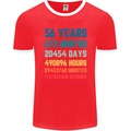 56th Birthday 56 Year Old Mens Ringer T-Shirt FotL Red/White