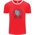 Ecological Environment Climate Change Cycling Mens Ringer T-Shirt Red/White