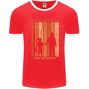 Fathers Day Daddy & Daughter Dad Papa Mens Ringer T-Shirt FotL Red/White