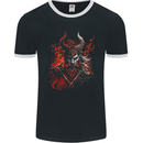 An Artistic Fantasy Viking Warrior Mens Ringer T-Shirt FotL Black/White